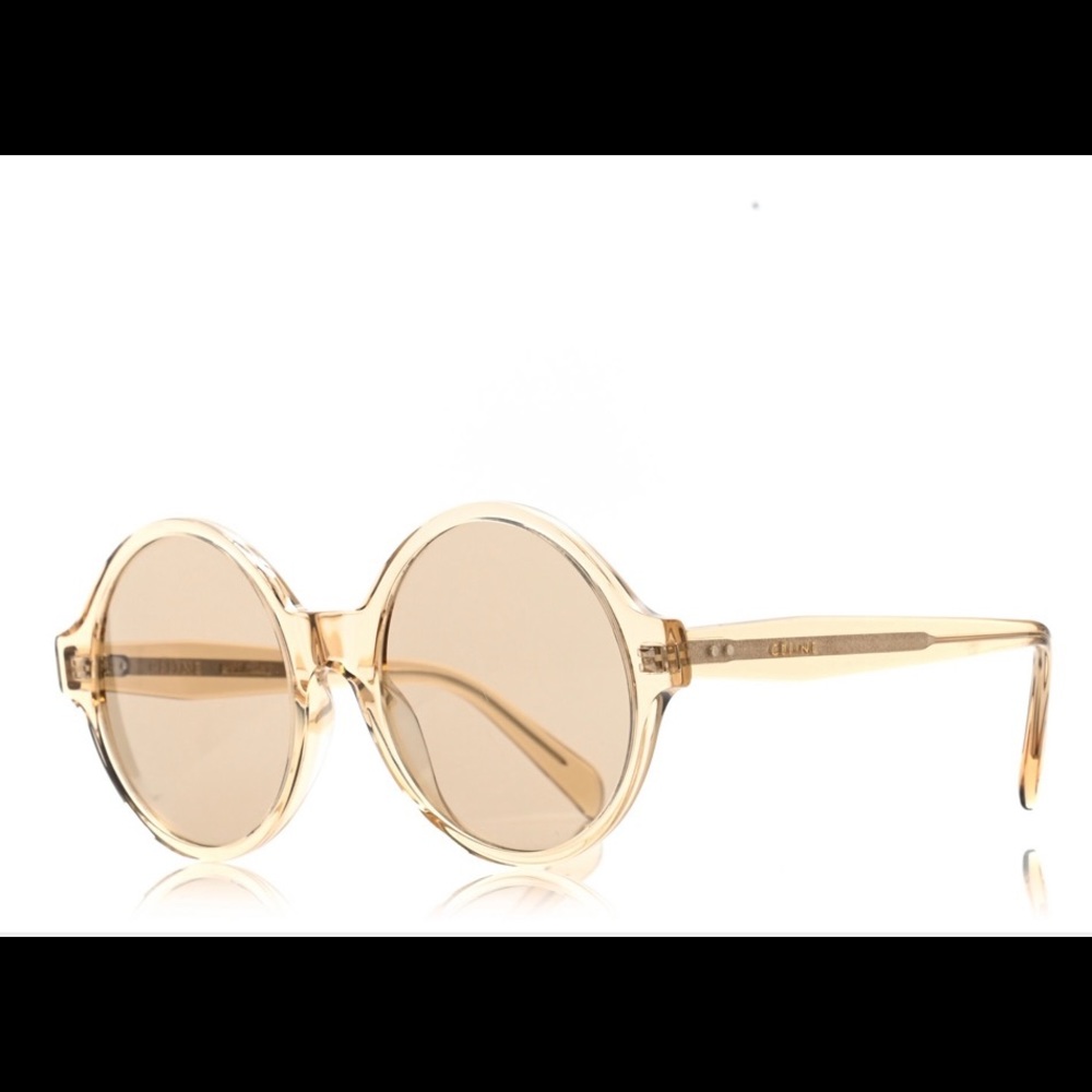 ||SOLD!|| CELINE Acetate Yellow Round Sunglasses